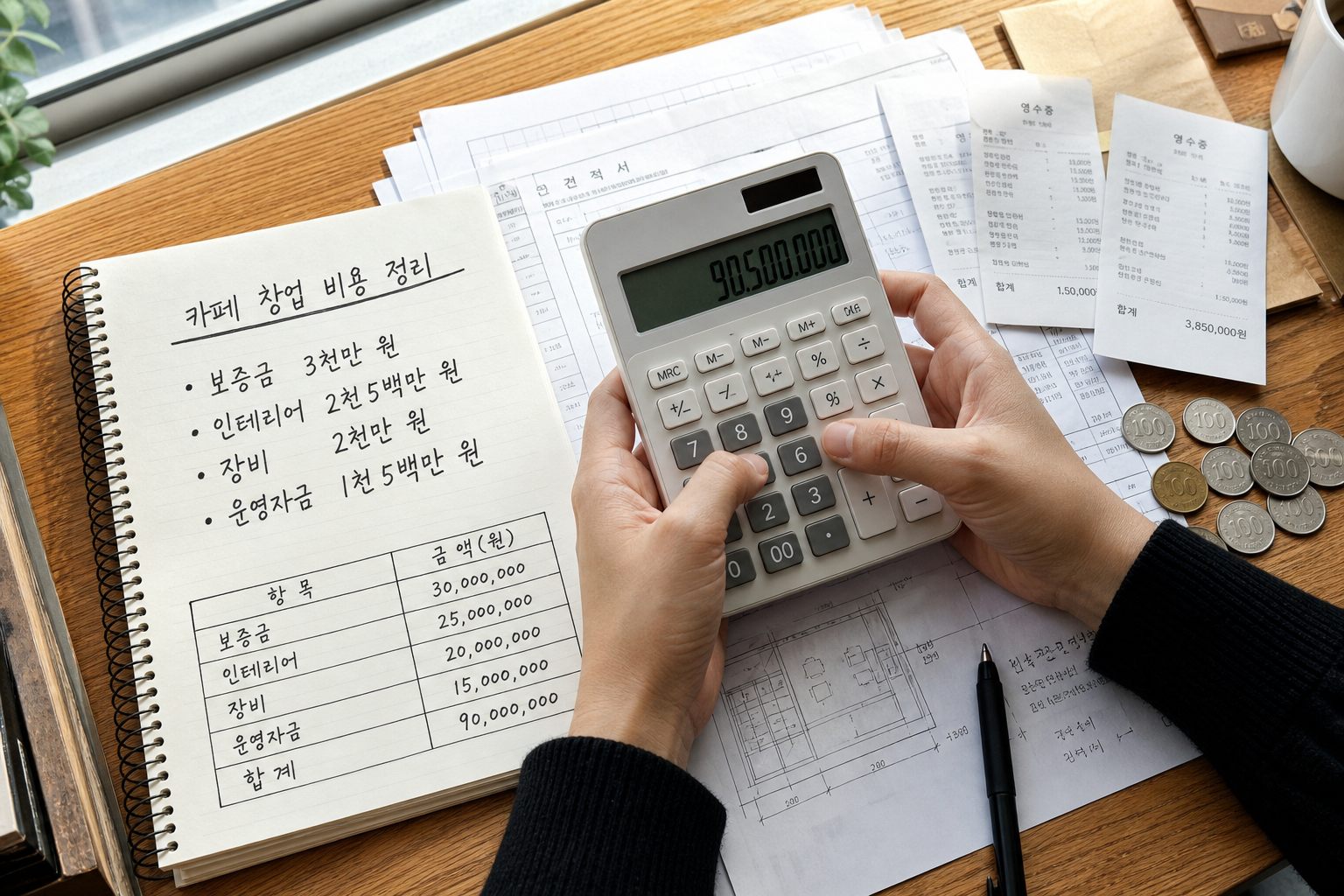 카페 창업 비용을 항목별로 현실적으로 계산하는 방법 — 카페 창업 비용