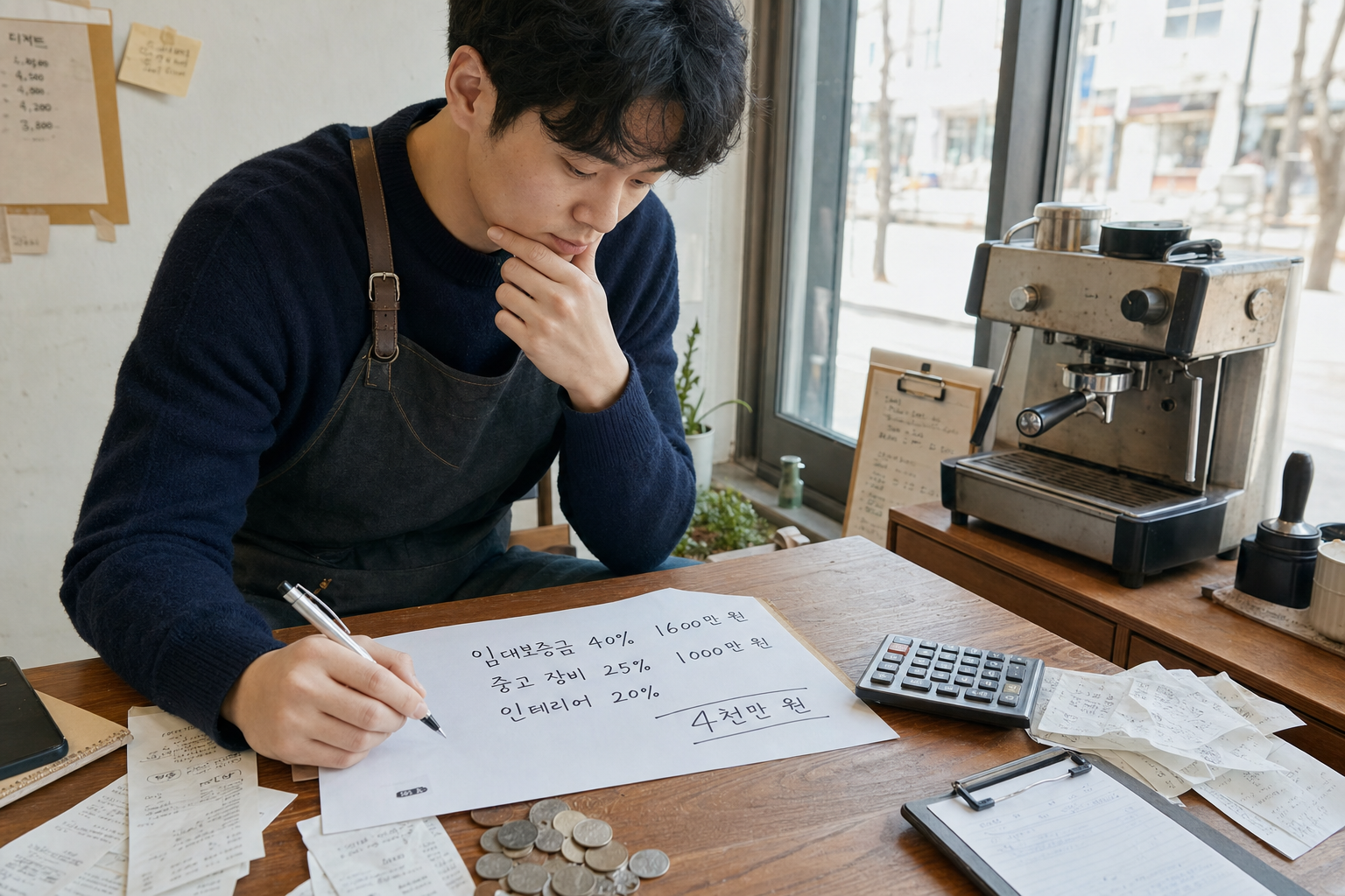 소자본 카페 창업 시 필수 예산 배분 기준