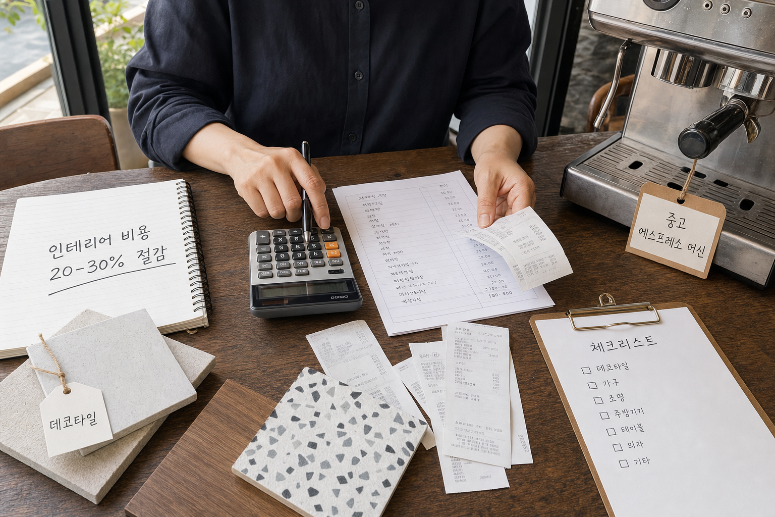 카페 인테리어 비용 절감 체크리스트와 자재 선택 기준